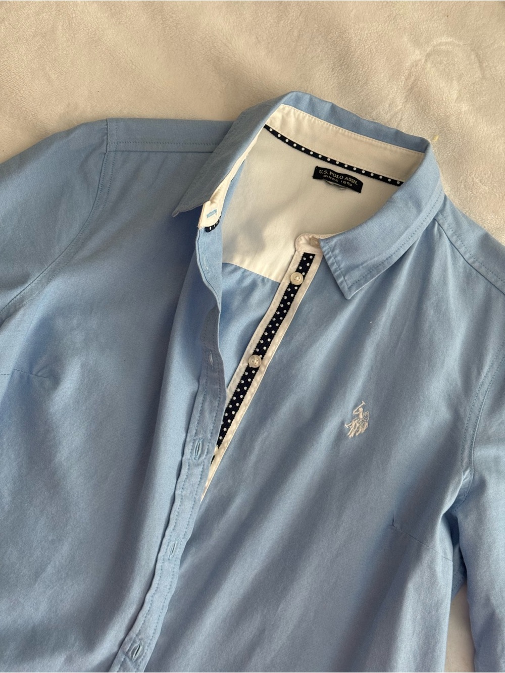Polo by Ralph Lauren Pale Blue Long-Sleeve Button-Up Shirt - Picture 3 of 5